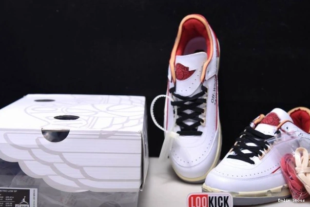 Bmlin Low Jordan Red Retro 2 SP DJ4375-106 Off-White White 0728